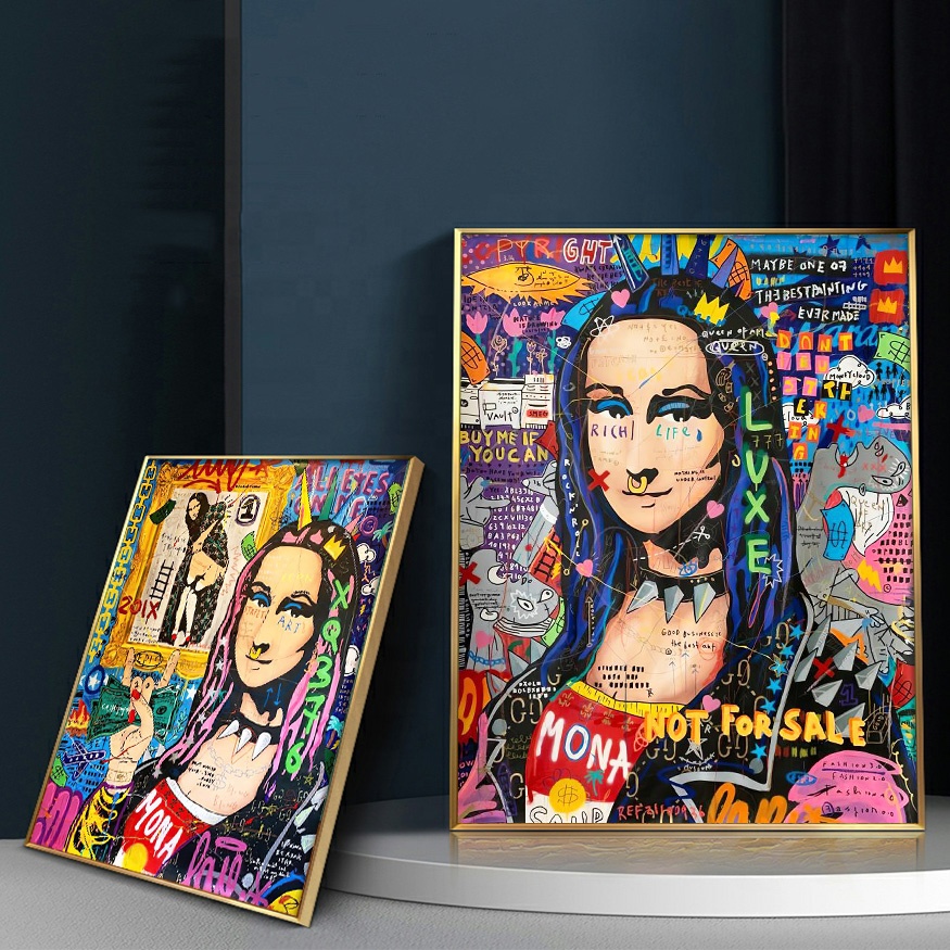 Competitive Price Pop Painting Canvas Wall Art Mona Lisa Pop Art