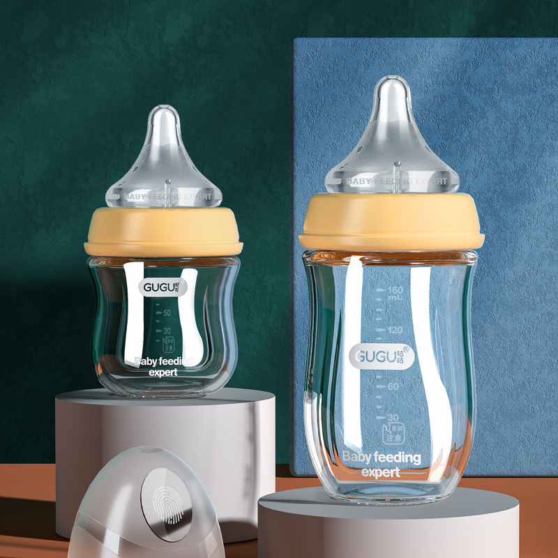 Baby feeding Bottle newborn 80 160ml wide neck glass baby bottle 2pcs baby milk bottle sets