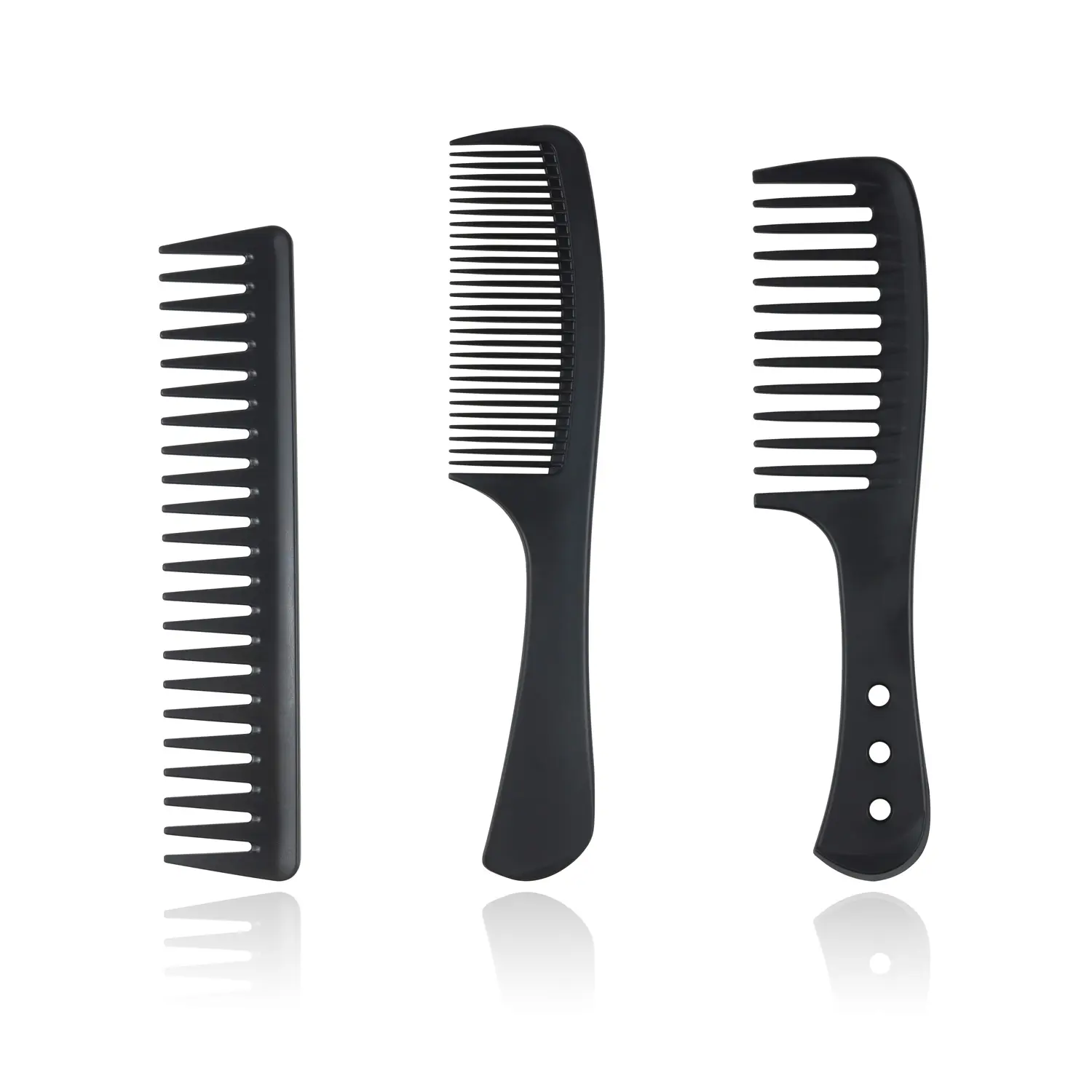 Durable and Anti Static Wide Teeth Comb Set cheap personalized flat styling hair comb custom logo for barber