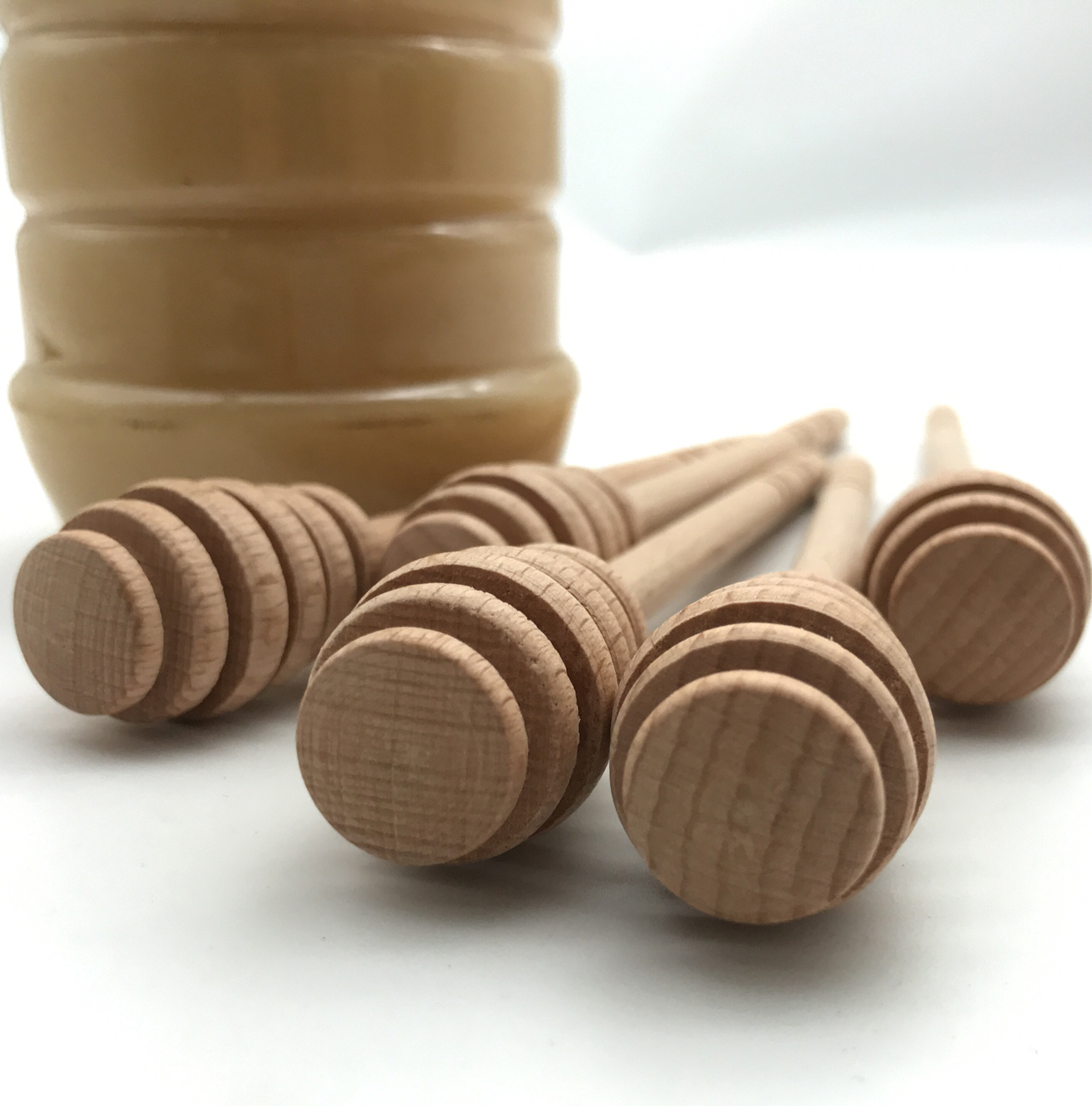 Hot Sale Custom Logo High Quality Eco-friendly Wooden Honey Dipper Hot Sale Honey Dippers