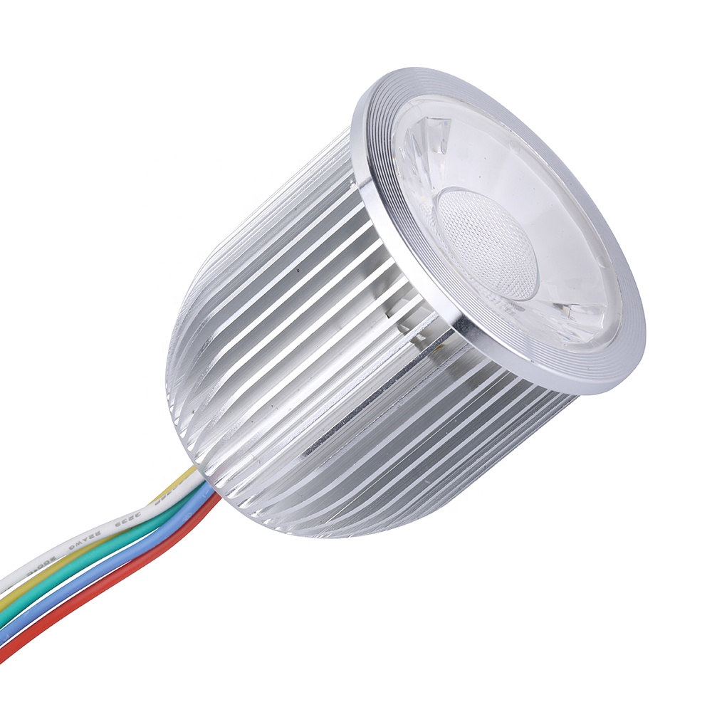 Высокоэффективный светодиодный модуль COB MR16 RGB RGBWW 2700K, 8 Вт, 10 Вт, 12 Вт, приспособление, совместимый с 24 В, PWM 0-10 В, Встраиваемый прожектор с регулируемой яркостью