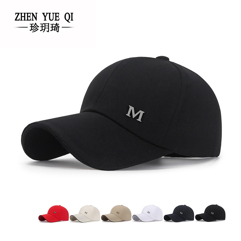 Plastic Raw Materials Spring and summer new standard extended brim baseball cap outdoor sun protection large duck tongue men's