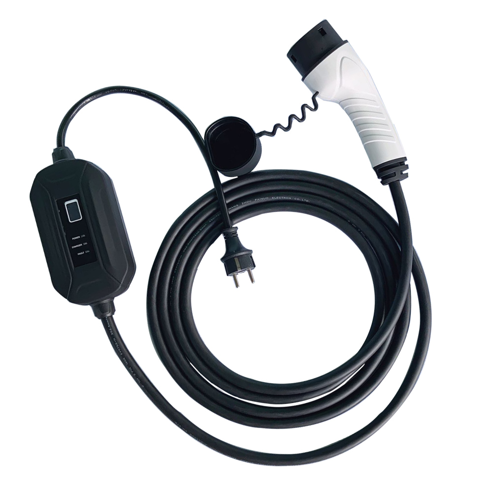 Factory OEM IEC62196-2 MODE 2 Type2 16A with 5M cables portable ev charger