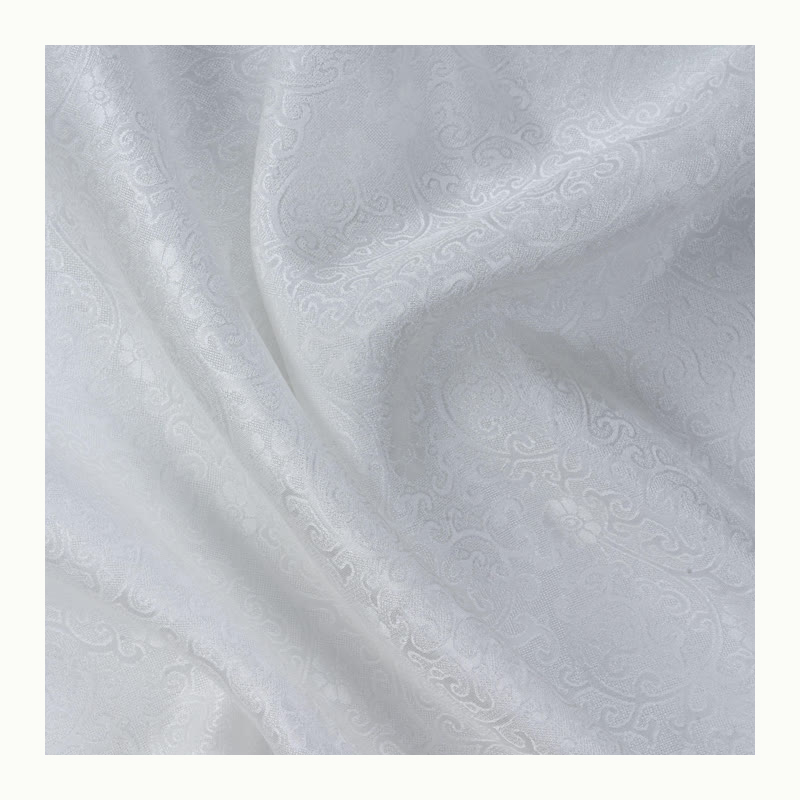 White elegant print 200324 factory direct sales of high quality 100% silk floral fabric