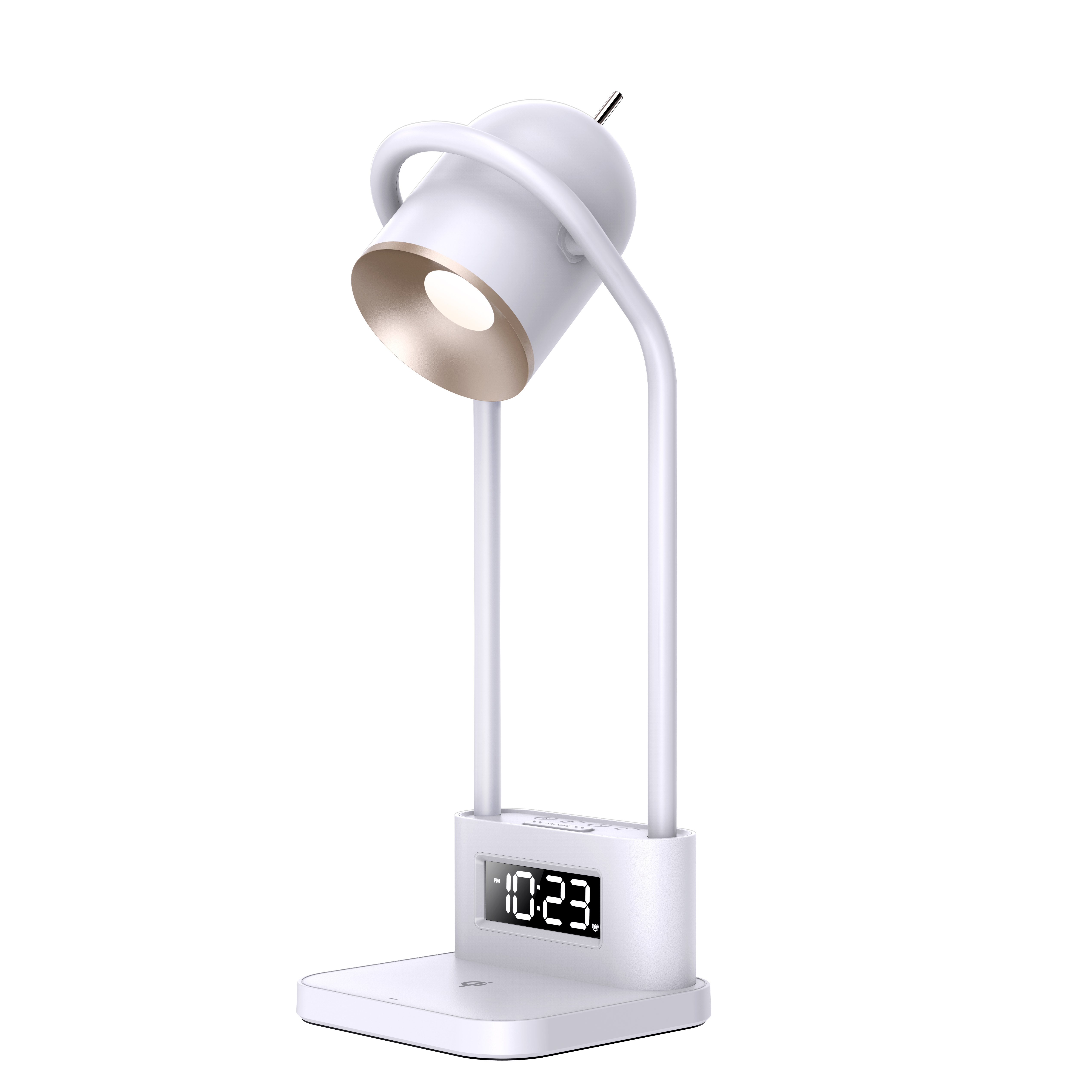 New design metal multifunctional reading desk lamp wireless charging lamp with calendar