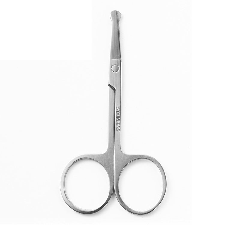 wholesale Makeup Scissors Small Stainless Steel Nose Hair Scissor Professional Rounded Nose Hair Safety Scissor