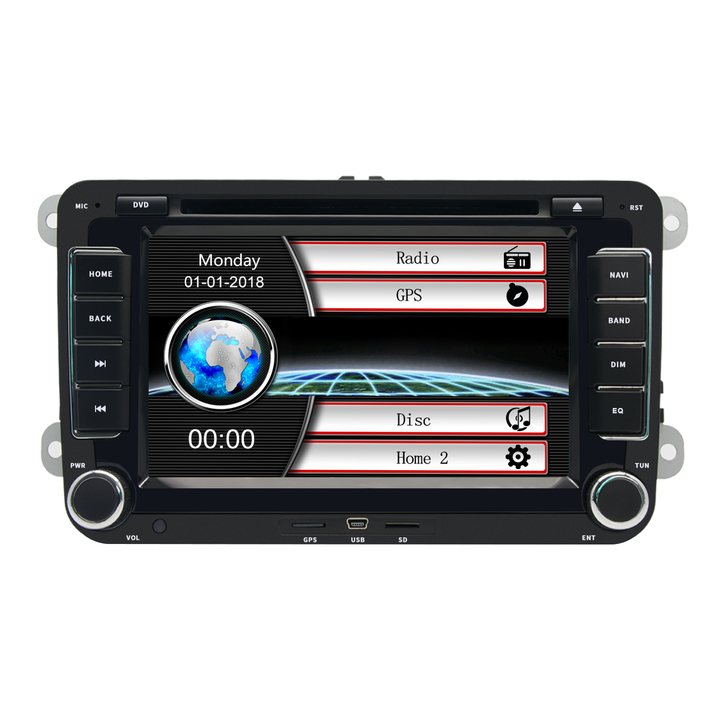Хорошо продаваемый мультимедийный стерео dvd-плеер для vw polo passat 2 din с gps
