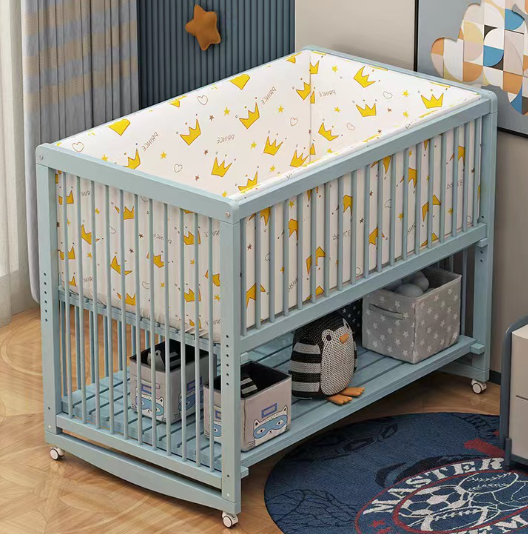 Multi-Functional Baby Crib with Storage Drawer & Rocking Mode