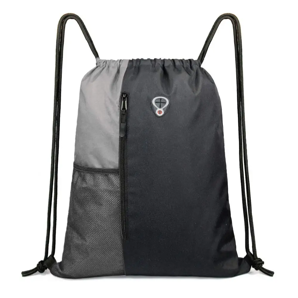 Drawstring рюкзак спортивная сумка с молнией и водой бутылки сетки карманы