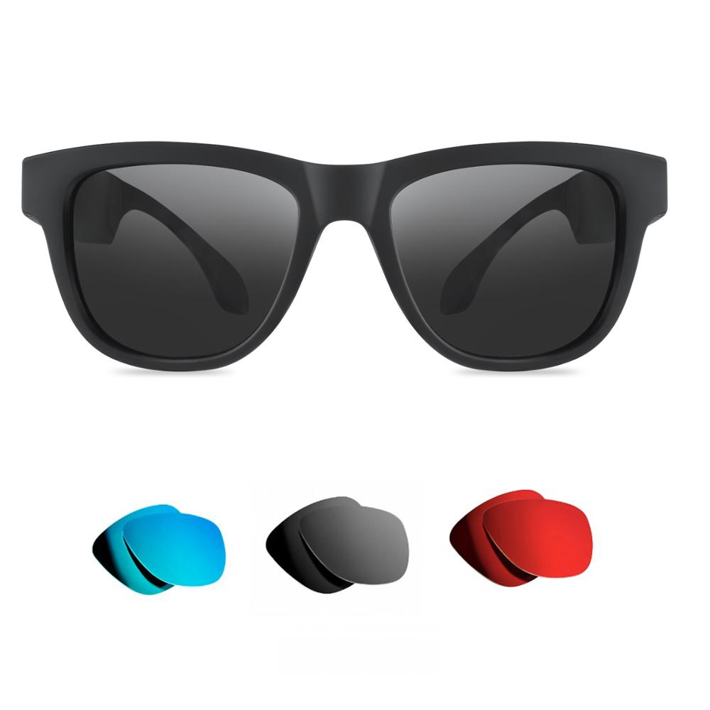 2020 новые трендовые Беспроводные Bluetooth 4,0 Смарт солнцезащитные очки UV400 поляризационные очки для костной проводимости с наушниками