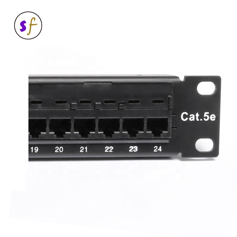 19 дюймов UTP cat5e 24 портовая коммутационная панель