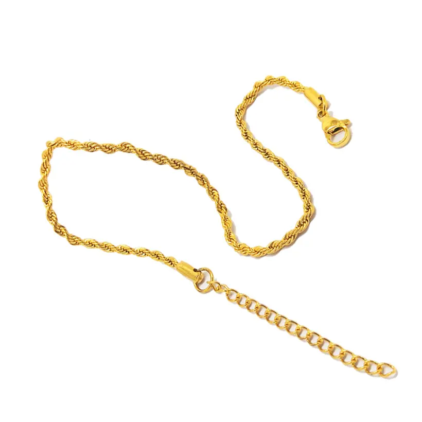 Anklet Wholesale Chunky 5mm Gold Figaro Link Chain Anklet Women Mens Stainless Steel Gold Plated Bohemian Feet Jewelry Anklet