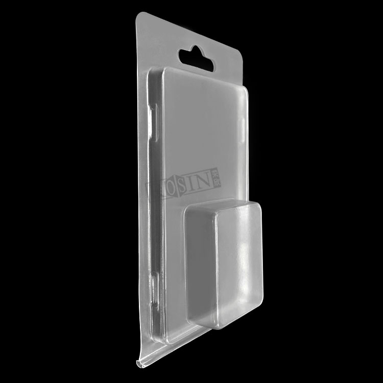 Wholesale Transparent Half Fold Plastic Packaging for kid Gift Toy Packaging Box with Handle and Hole