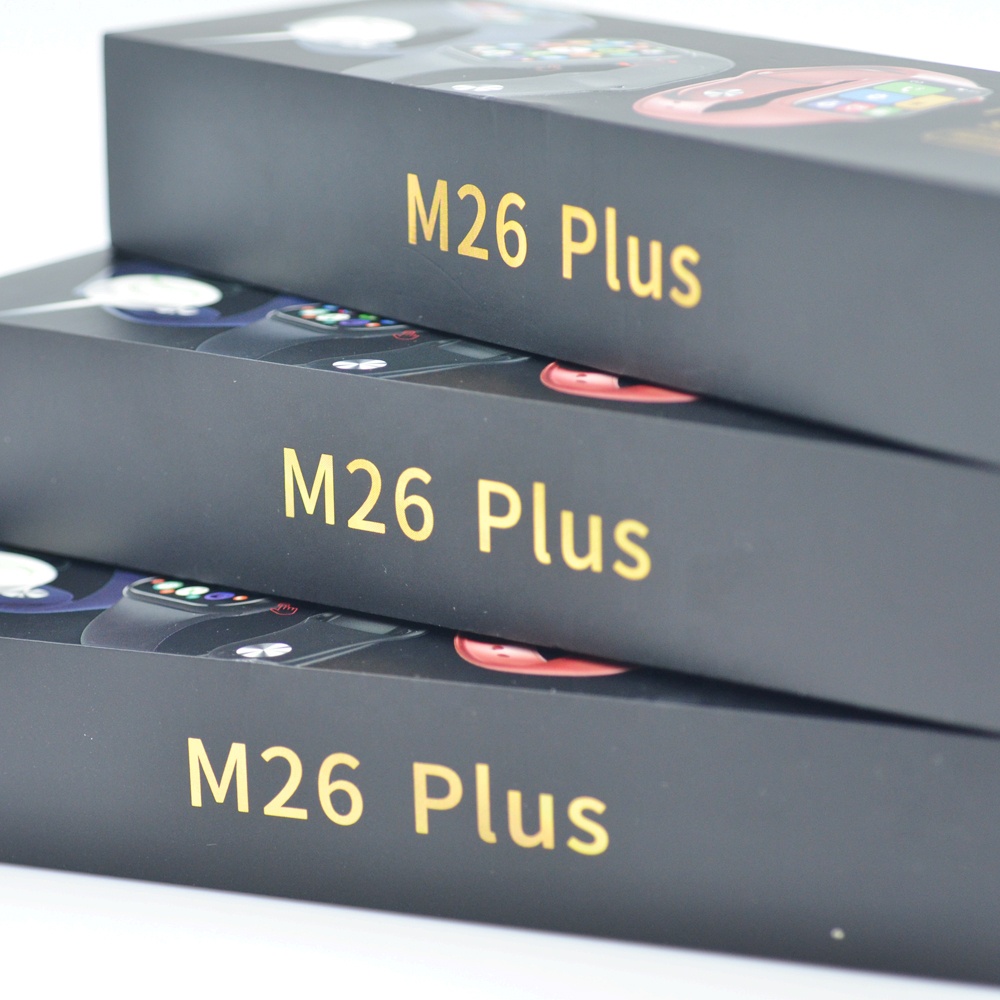 M26plus Smartwatch IP67 Waterproof Reloj inteligente M26+ Series 6 Smart Bracelet BT Calls SMS Wireless Charging Smart Watch