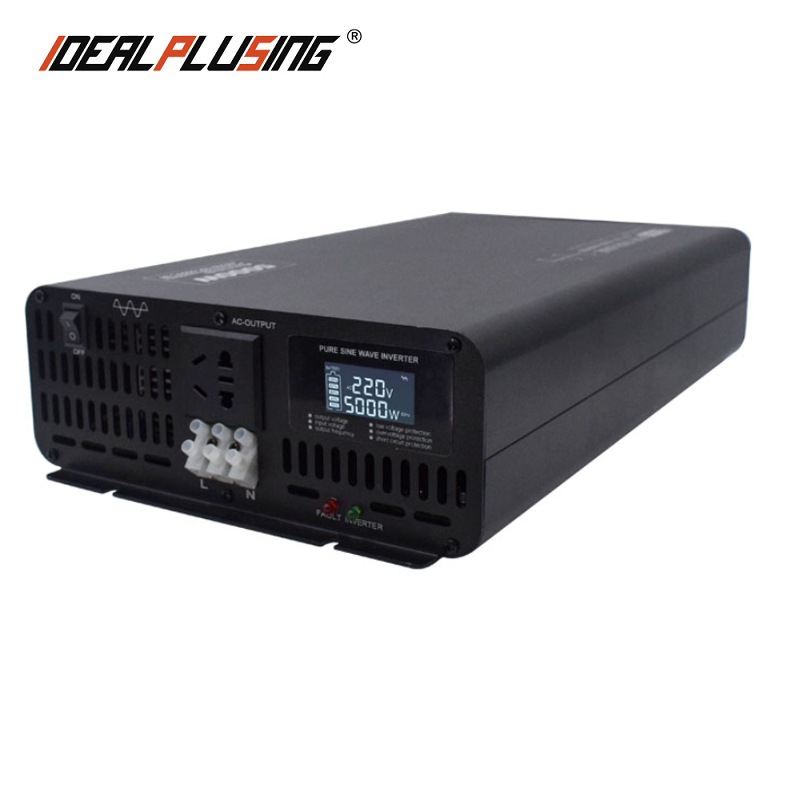 Мобильный легкий вес 5000w 12v 24v 36v 48v 60v 72v постоянного тока в переменный 100v 110v 120v 220v 230v ac Чистая Синусоидальная волна инвертор с ЖК-дисплеем