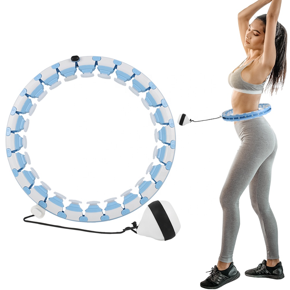 Smart Weighted Hoola Hoops for Adults Weight Loss Body Shaping 24 Knots Smart Hoola Hoop