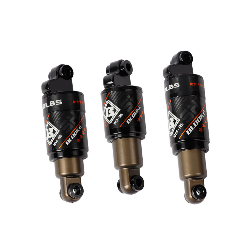 Mountain Bike Rear Shock Absorber Bike Air Rear Shock Double Air Chamber Folding Bike Shock Absorber