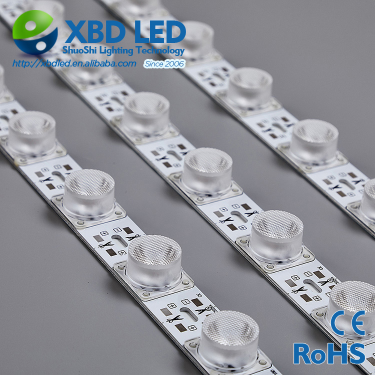 Высокая мощность 24 в край света с smd3030 объектив Рассеянный Объектив светодиодные ленты свет лампы для двойной свет коробки