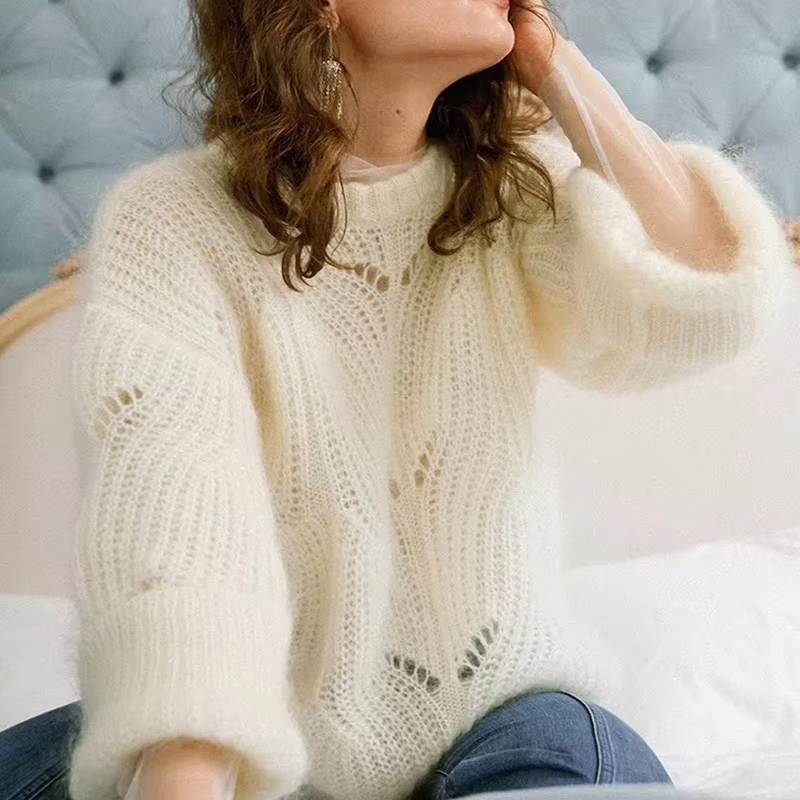 Customized Color 1/13nm 32%Kid Mohair 28%Merino Wool 40%Nylon Blended Yarn Soft Anti-Static Mohair Fancy Yarn For Knitting