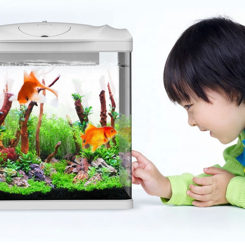 29L Eco smart аквариум тропический изогнутый Настольный аквариум со светодиодной подсветкой и мини-насосом