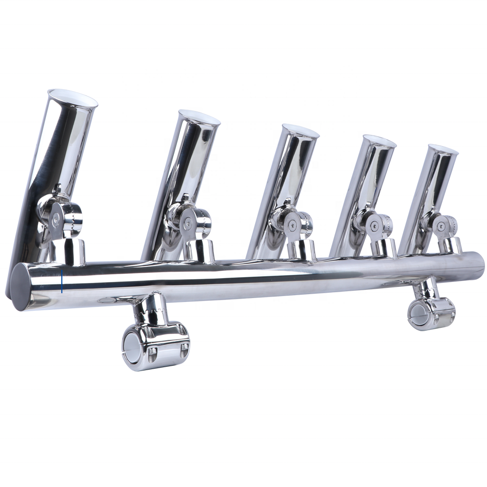Deluxe Boat Rocket Launcher Stainless Steel Rod Holder Clamp On Fishing Rocket Launcher
