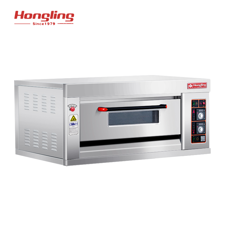 Bakery Machine HLY-102 Commercial Single Deck Double Trays bread Gas Oven Price