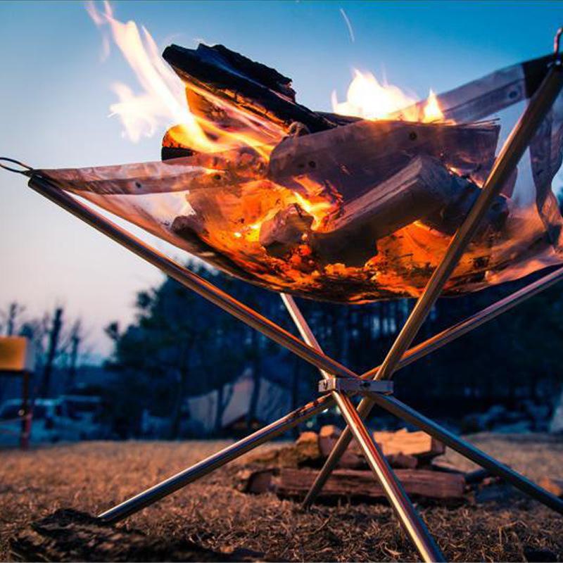 Feistel wholesale foldable outdoor camping tripod fire pit