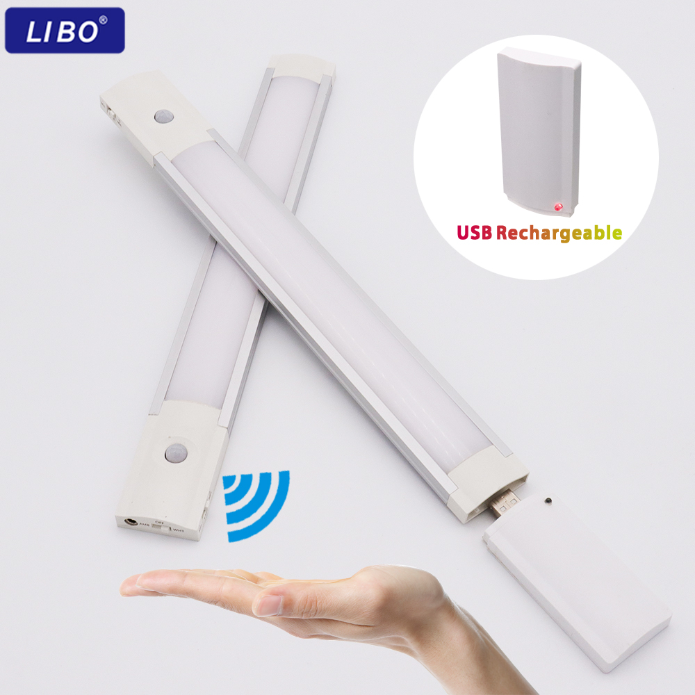 LIBO ультра-тонкий датчик движения USB Перезаряжаемый свет LED под корпусом освещения