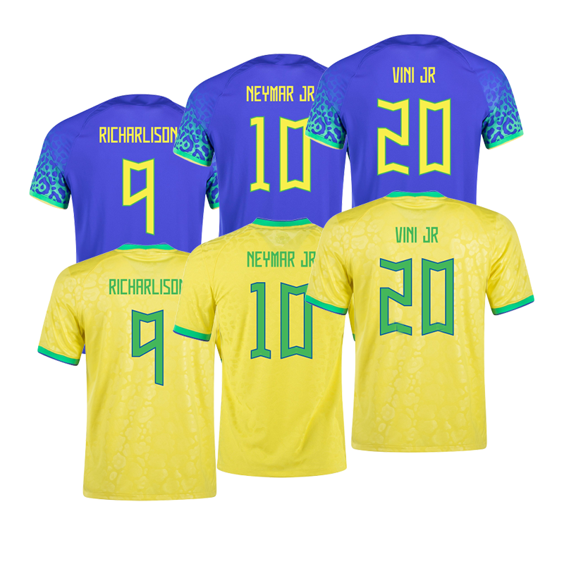 Футболка с надписью 10 Neymar JR, Бразилия, Национальная Футбольная форма 2022, 9 ричаллизион 20 Vini JR, мужская форма, Футбольная Одежда