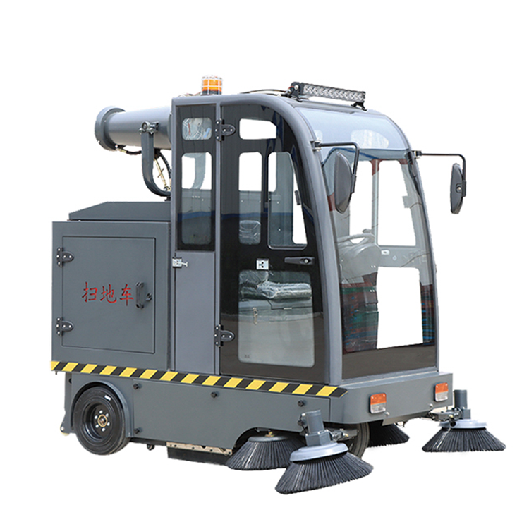 Supermarket floor cleaner is electric riding on the road vacuum sweeper