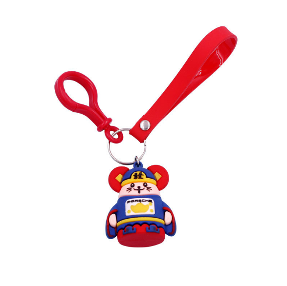 mascot fortune rat custom logo rubber cellphone straps,soft pvc mobile phone keychain for 2020