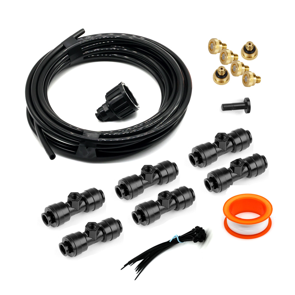 air water misting cooling micro spray duster irrigation system kit big fog machine outdoors