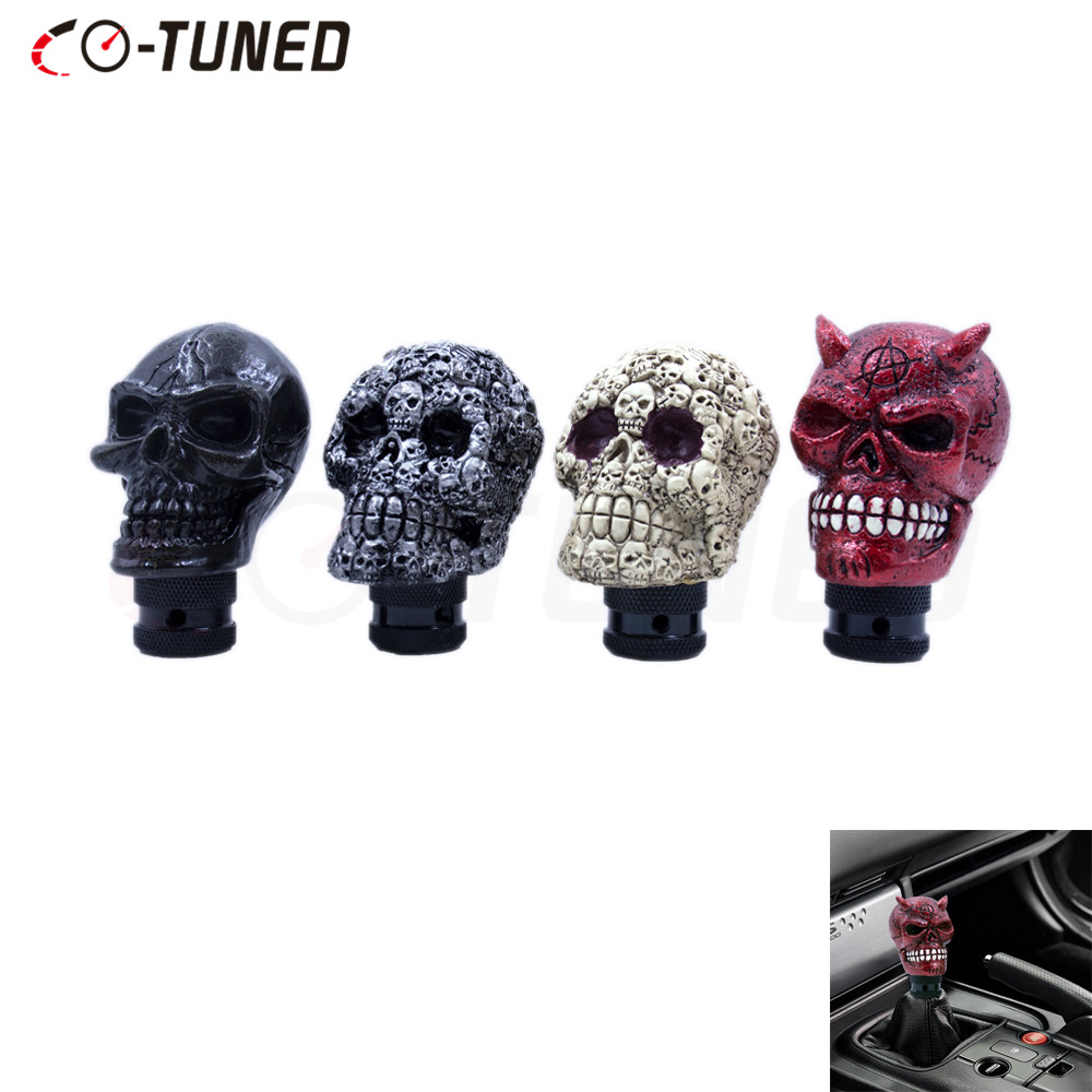 JDM универсальная ручка переключения передач Anarch Skull Devil Head, ручная полимерная ручка переключения
