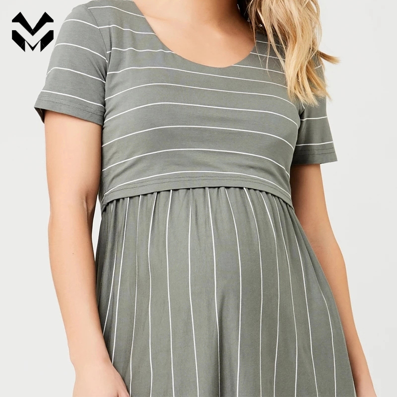 2021New Arrival Hot selling Plus Size stripe maternity clothes maternity clothing dress