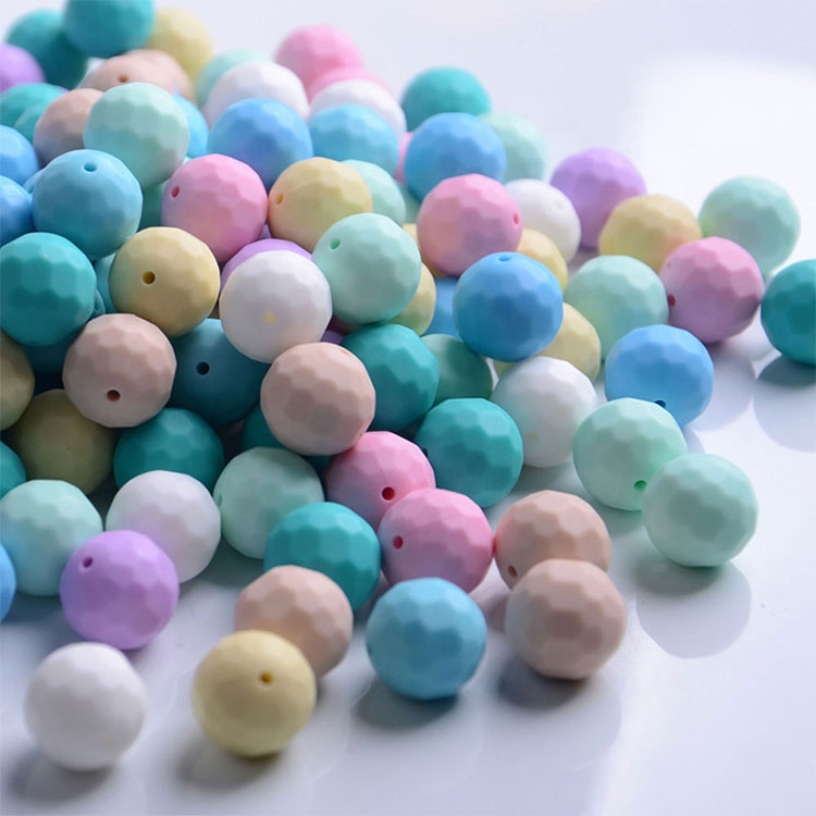 14 mm Heart Beads Baby Teether Beads Food Grade Silicone Teething Beads