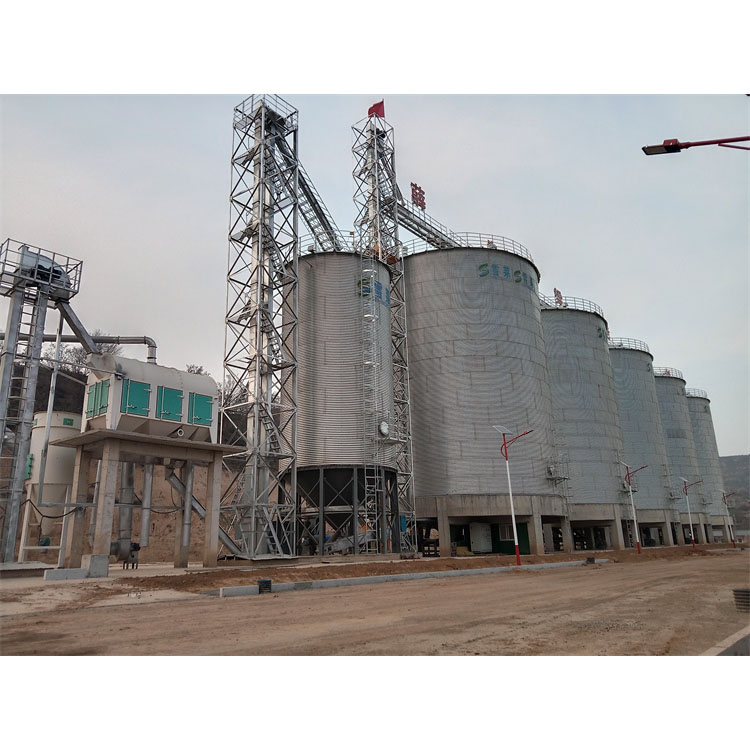 Customized Air-drying Flat Bottom Silo for Feed Pellet Mill