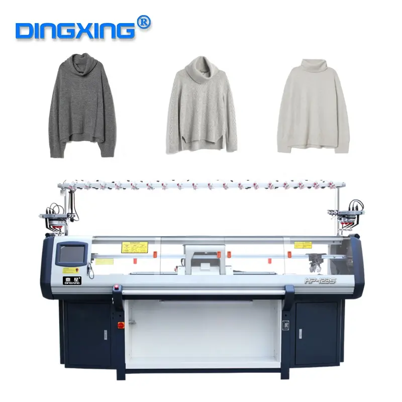 Fully automatic fully jacquard13G computerized flat sweater knitting machine with single carriage double system