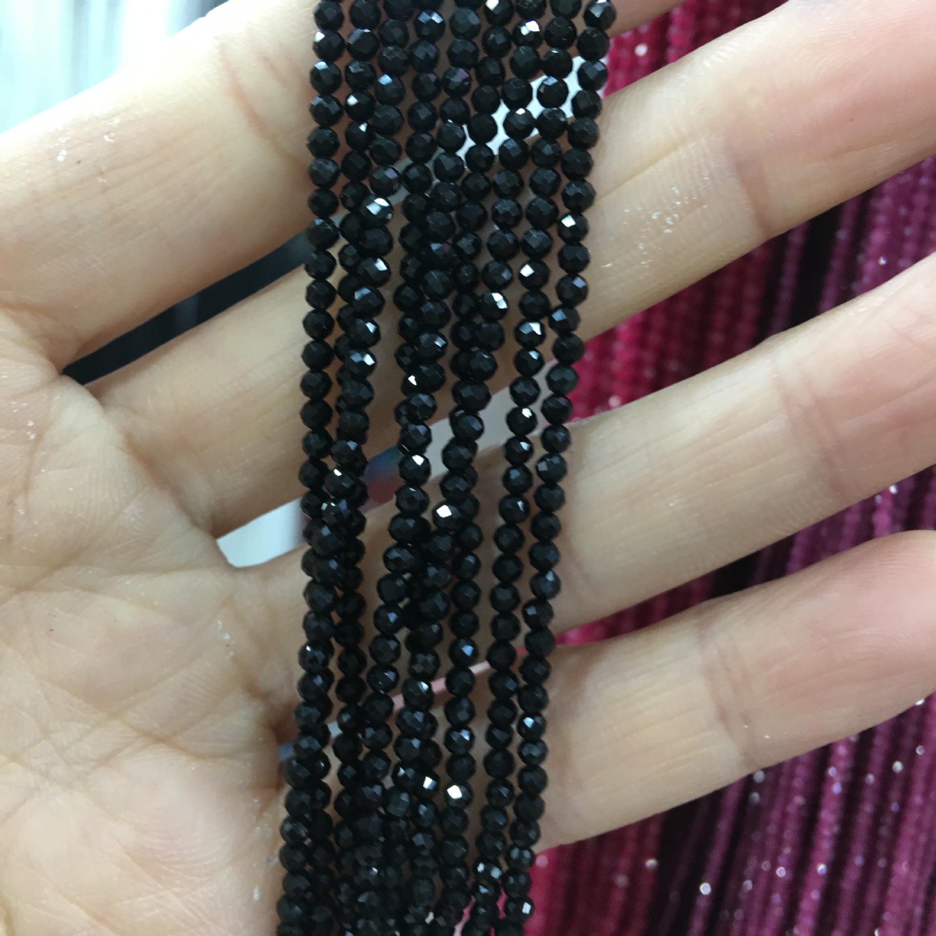 Loose Gemstone Strand Ocean Agate Natural 2mm 3mm Chalcedony Stone Crystal Beads