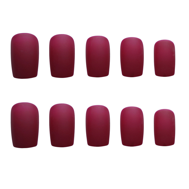 2021 new solid color frosted female nails abs material nails