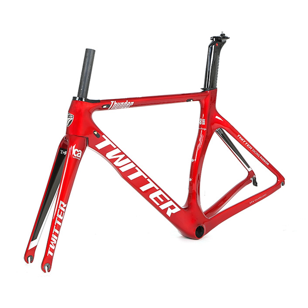Углеродная дорожная рама Thunder aero 58 см 700c BB92 C-Brake T900, вилка из углеродного волокна и подседельный штырь, рама для гоночного велосипеда