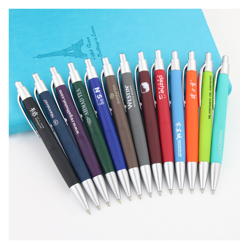 mega Wholesale Advertising Rubber Promotion Pen With Plastic Promotional Personalized Ballpoint pen Custom Logo