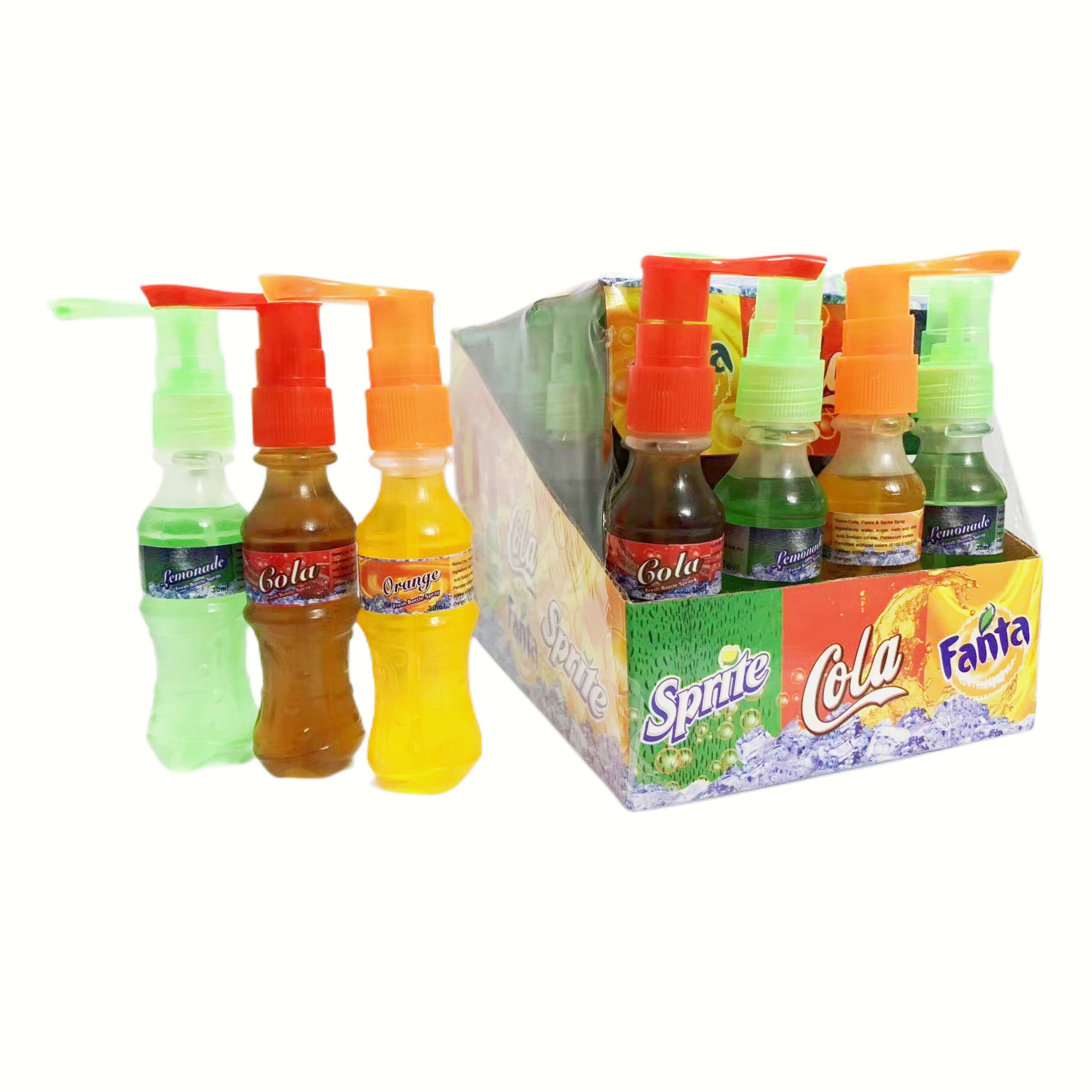 Wholesale Halal Fruit confectionery sweets soda toothbrush bottle crazy gun shape sour liquid spray toy candy for Children