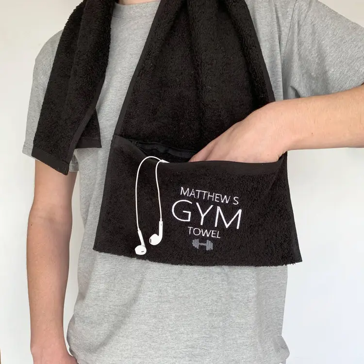 custom gym towel 100% cotton fitness/sport towel with logo