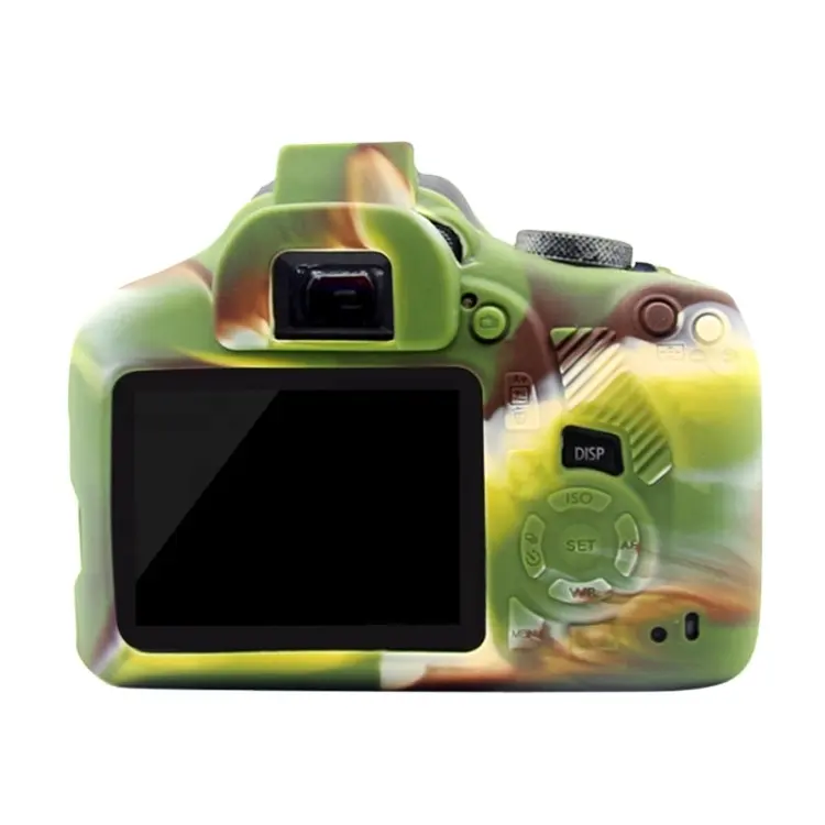 OKSILICONE High Quality Camouflage Green Silicone Soft Camera Case Mini Portable Camera Protective Cover