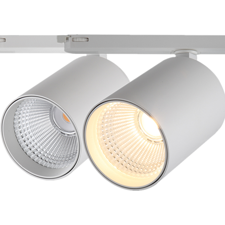 White narrow beam ceiling spot tracklight single circuit wireless control led track light