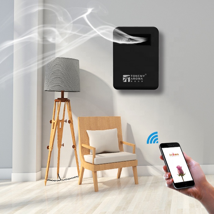 Черный настенный распылитель для духов с Wi-Fi управлением