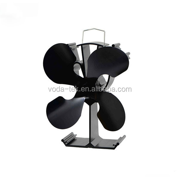 Heat powered stove fan 4 blades fireplace fan for wood/ log fireplace stove