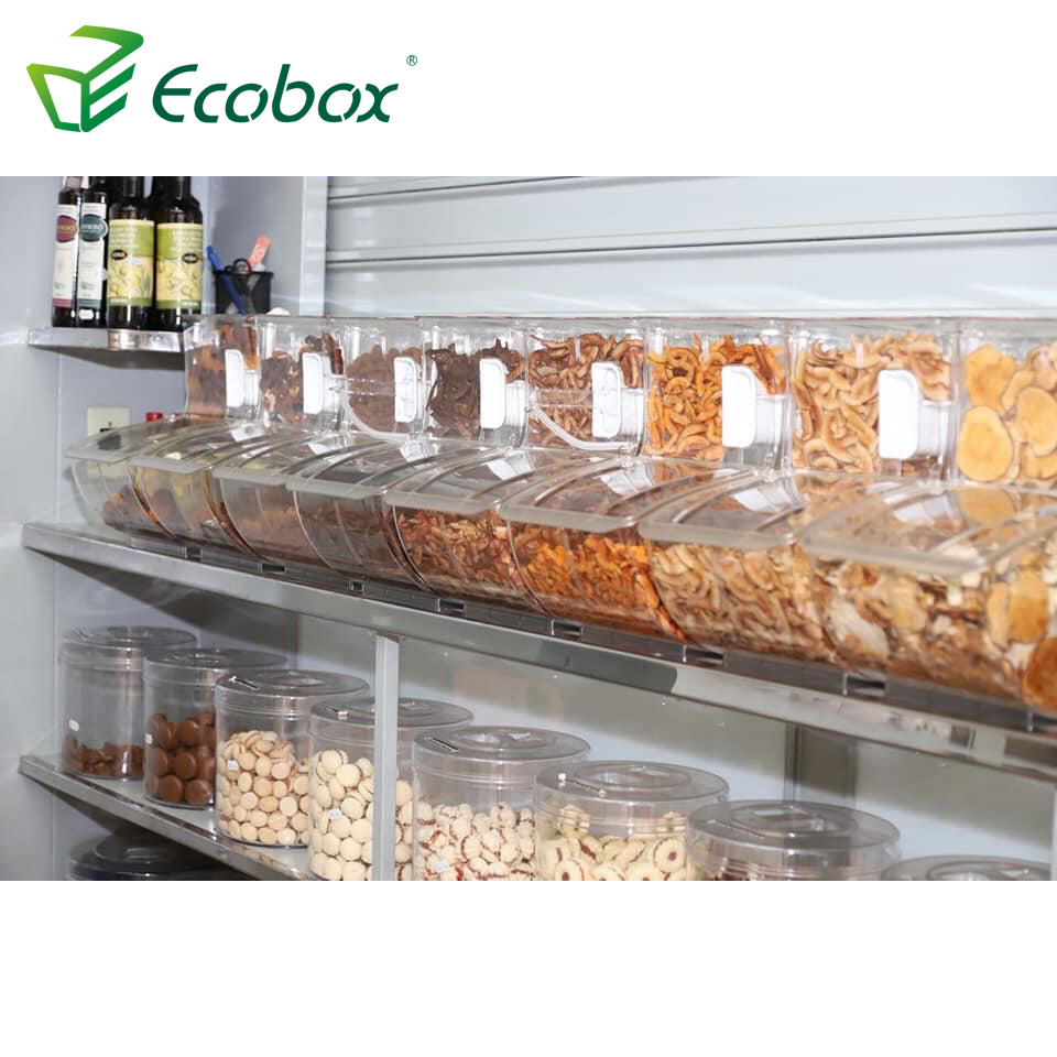 Ecobox большие объемы сухих продуктов, корзины для конфет, орехов, семян кофейных зерен, коробка для порошка, прозрачная корзина для продуктов для супермаркета