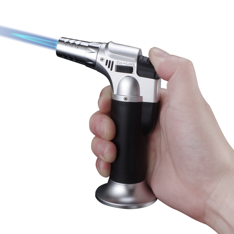 New Design Endurance Portable Butane Adjustable Welding Torch Black Custom Cheap Kitchen OEM Steel Lighter Stainless Caliber Eco
