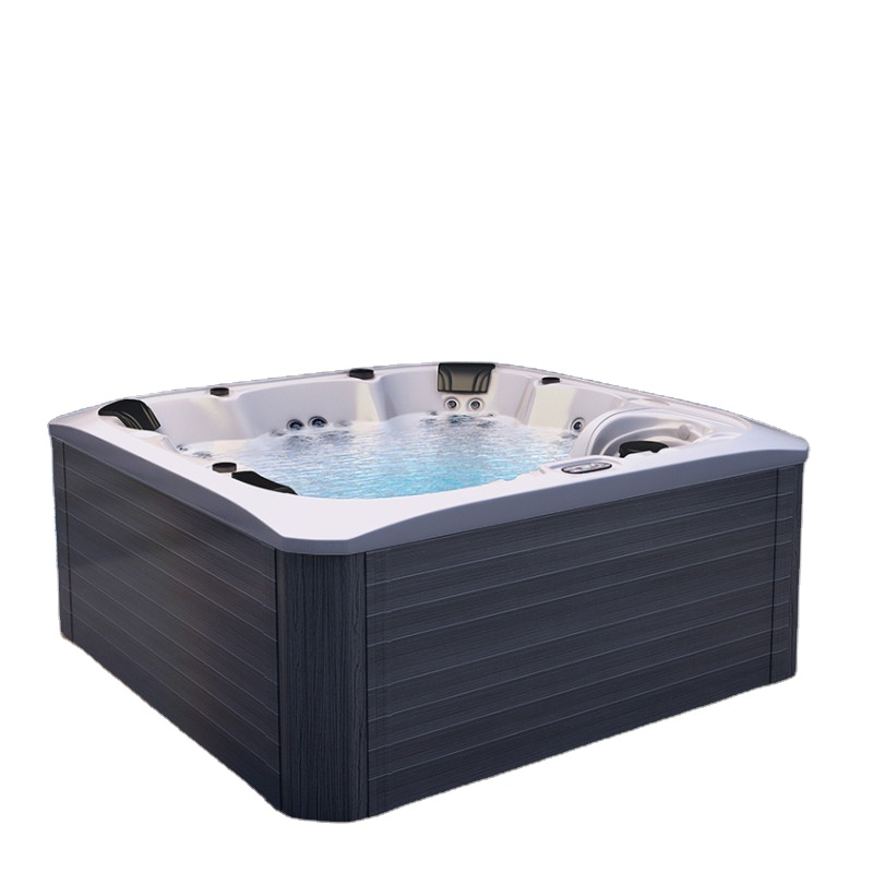 2021 New design indoor corner whirlpool bath tub acrylic massage bathtubs for 2 adults with pillow and massage jets in bathroom